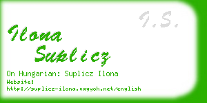 ilona suplicz business card